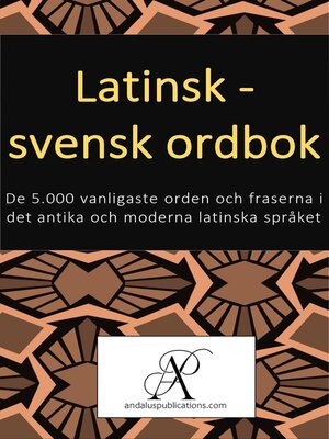 cover image of Latinsk--svensk ordbok